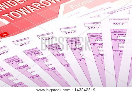 Vat tax - Polish documents VAT - 7