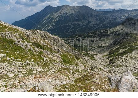 View From Banderitsa pass to Todorka peak,  Pirin Mountain, Bulgaria