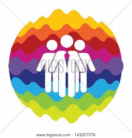 Social Network Rainbow Color Icon for Mobile Applications and Web Vector Illustration EPS10