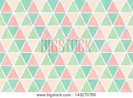 Watercolor Triangle Pattern.