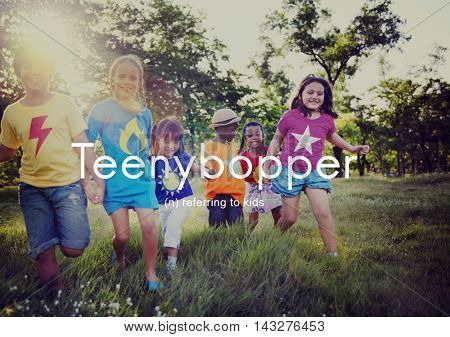 Teenybopper Young Children Youth Kids Concept