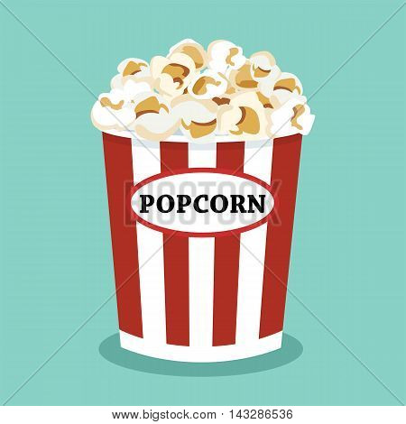set of popcorn vector flat design for web and print
