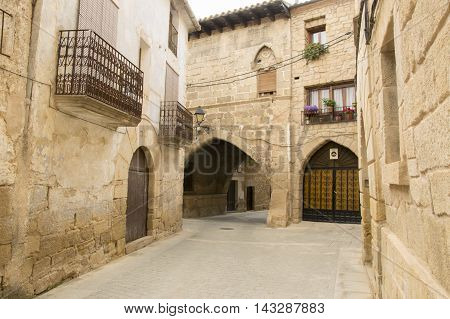 Strolling through Cretas in Teruel, Aragon, Spain.