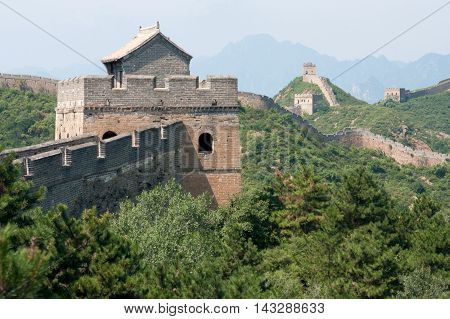 The Great Wall of China near JinShanLing Miyun District Hebei China.