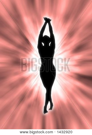 Tanzende Silhouette