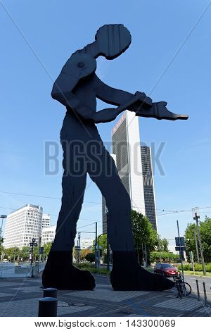 FRANKFURT AM MAIN GERMANY - AUGUST 7 2015: Kinetic sculpture 