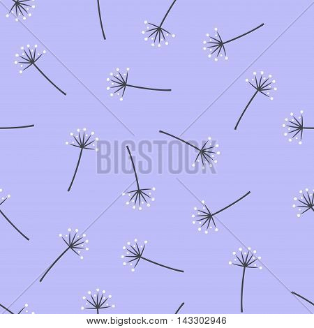Dandelion seamless pattern. Cute nature background. Floral summer illustration. Design for textile, wallpaper, fabric etc.