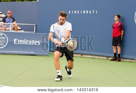 Mason, Ohio - August 13, 2016: Tim Smyczek at the Western and Southern Open in Mason, Ohio, on August 13, 2016.