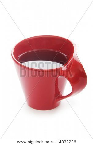 Tasse de thé, isolé sur le blanc