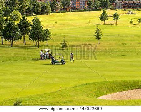 Razlog, Bulgaria - July 29, 2016: At The Top Of Pirin Mountain View (todorka And Vihren) Golf Club I