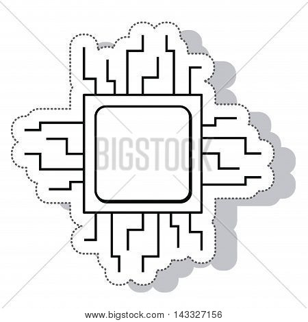 procesor circuit electric isolated icon vector illustration design