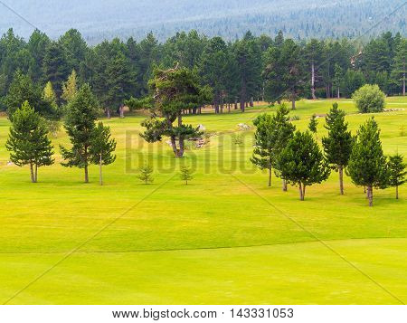 A View Of The Peaks Of Pirin Mountain (vihren And Todorka) Golf Club, Razlog, Bulgaria