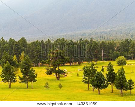 A View Of The Peaks Of Pirin Mountain (vihren And Todorka) Golf Club, Razlog, Bulgaria
