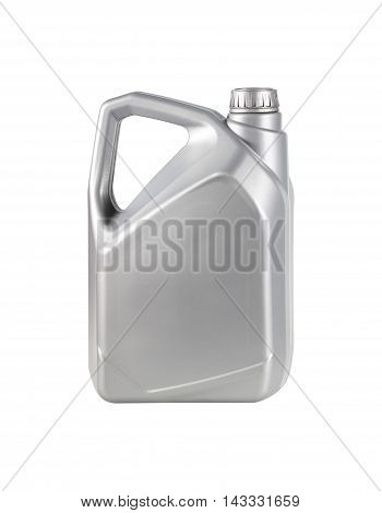 Engine oil canister isolated on white background.