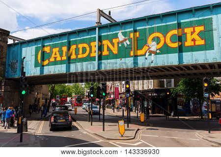 Street Scene At Camden Lock, London, Uk