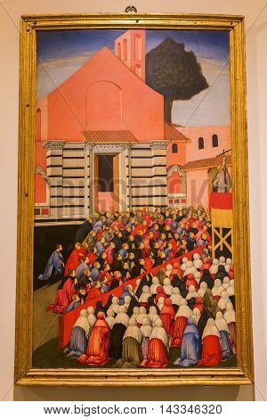 Historic Painting In The Museum Of The Siena Cathedral