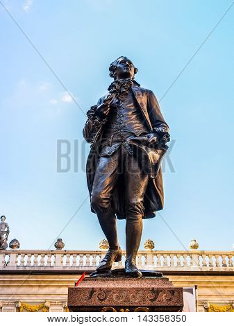 Goethe Denkmal Leipzig Hdr