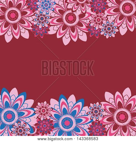 Frame of flowers. Decorative elements. Flower frame.