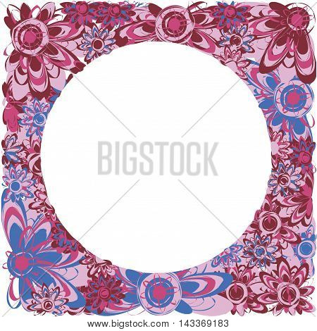 Frame of flowers. Decorative elements. Flower frame.