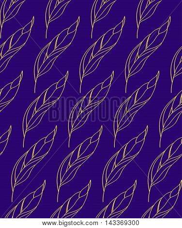 Seamless floral pattern. Floral background. Abstract leaves on a dark background