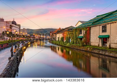 Otaru, Japan historic canal and warehouse district.