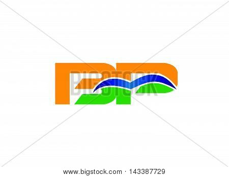 BP logo. BP company group linked letter logo