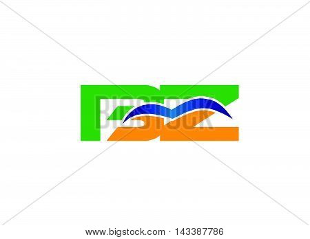 Bz logo. Bz company group linked letter logo