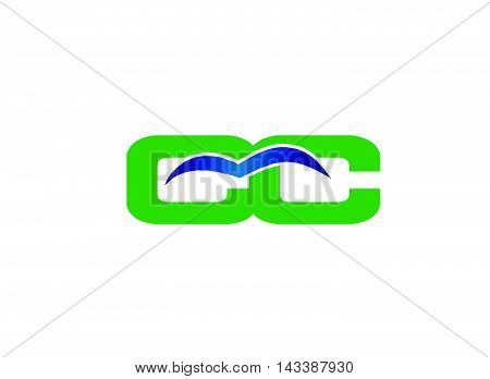 CC logo. Letter c and C logo vector