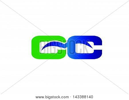 CC logo. Letter C and C logo vector