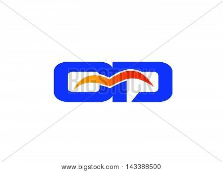 Letter Q and D logo. QD company linked letter logo