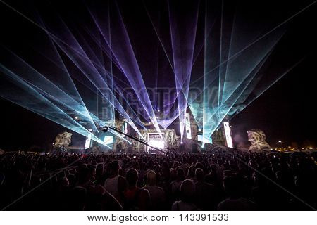 CULLERA, SPAIN - AUGUST 14th: Medusa Sun Beach Festival on August 14, 2016 in Cullera, Spain