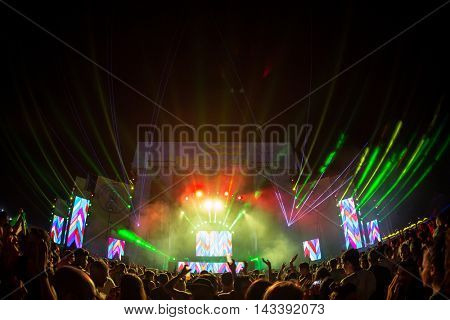CULLERA, SPAIN - AUGUST 14th: Medusa Sun Beach Festival on August 14, 2016 in Cullera, Spain