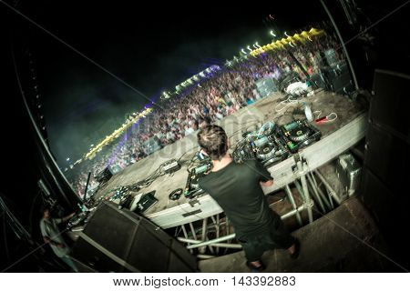 CULLERA, SPAIN - AUGUST 14th: Medusa Sun Beach Festival on August 14, 2016 in Cullera, Spain