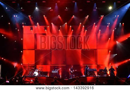 Band Performs Live On The Stage