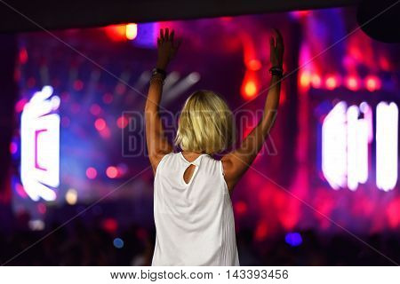 Crowd In A Stadium At A Concert