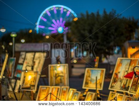wheel light night sky nature blue live green frame