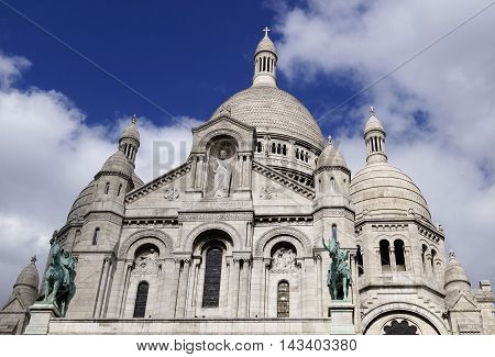 Famous Sacre-Coeur basilica in Paris in France