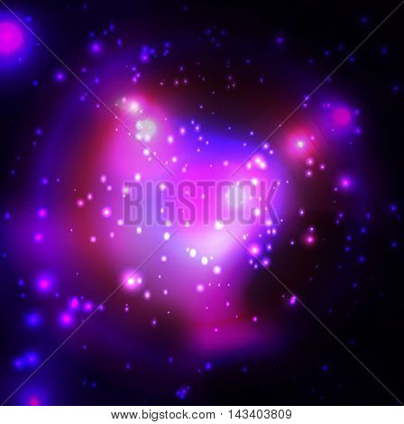 Cosmic backrgound with stars. Violet color. Mystical wallpaper