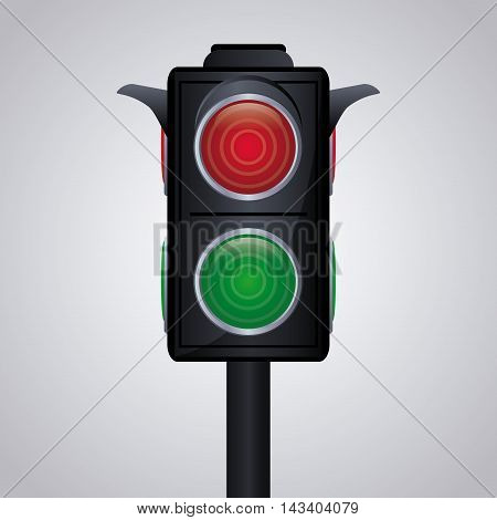 semaphore trafficlight sign warning road street icon. Colorful and isolated design. Vector illustration