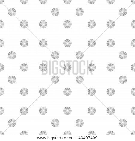 Compact Disc Seamless Pattern on White Background