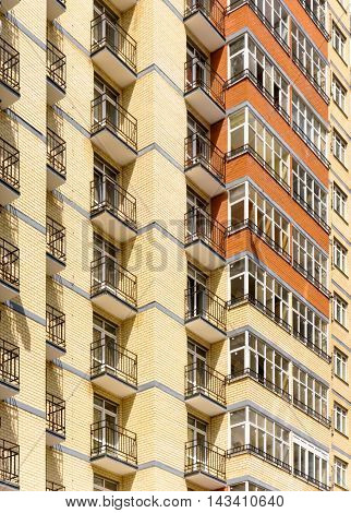 New modern multistorey apartment building in Moscow