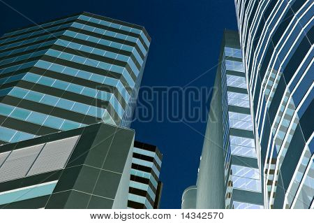 Bangkok Stadtzentrum gerendert blau