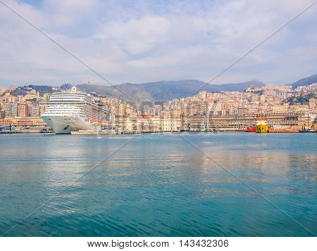 Porto Vecchio Old Harbour In Genoa (hdr)