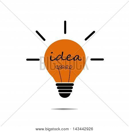 Crative idea in bulb shape as inspiration concept