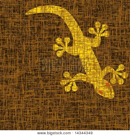 Illustrazione vettoriale modificabile di un geco camuffato