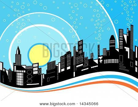 Abbildung der Skyline der Stadt