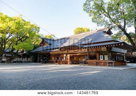 NAGOYA JAPAN - April 16,  2016: Atsuta-jingu (Atsuta Shrine) in Nagoya Japan