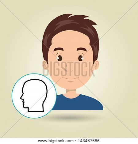 boy young student school vector illustration design