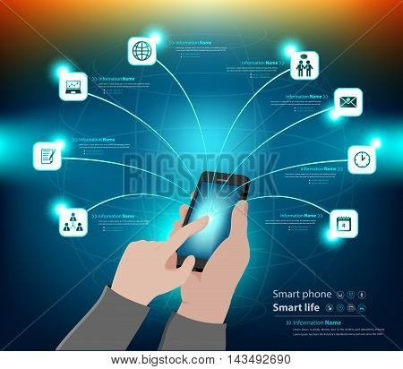 Mobile usage infographic and business presentation (vecotr eps10)