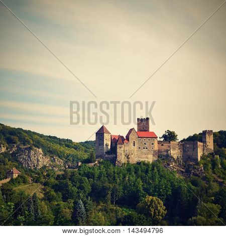 Herdegg. Beautiful Old Castle In The Nice Countryside Of Austria. National Park Thaya Valley, Lower